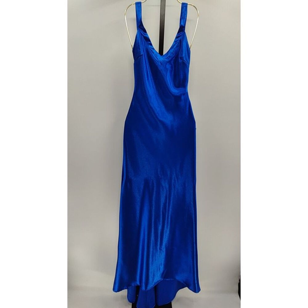 Lulu's Royal Blue Satin Dress